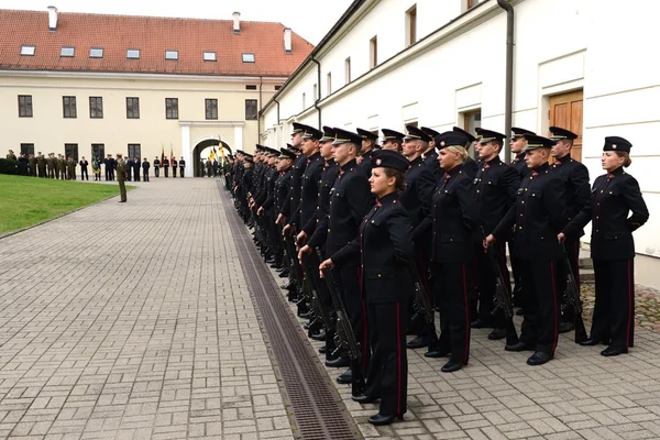 Il giuramento dell'Accademia militare lituana . — Foto Stock