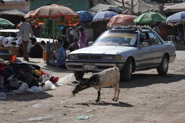 Somalis nas ruas da cidade de Hargeysa . — Fotografia de Stock