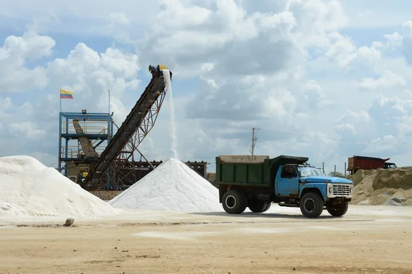 Salt production on Guakhir's peninsula — Stock Photo, Image