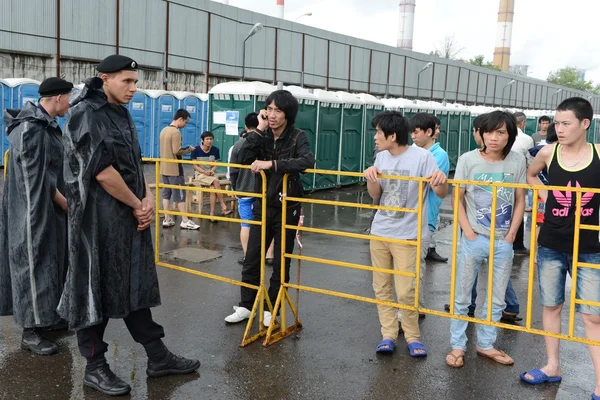 Temporary camp for displaced persons — Stock Photo, Image