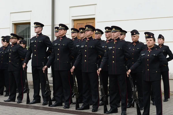 The swearing-in of the Lithuanian military Academy.