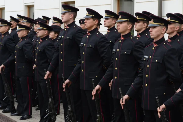 Il giuramento dell'Accademia militare lituana . — Foto Stock