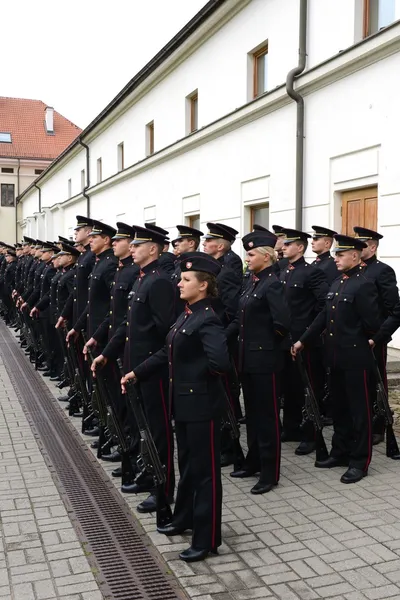 Přísahy litevského vojenské akademie. — Stock fotografie