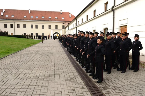 Il giuramento dell'Accademia militare lituana . — Foto Stock