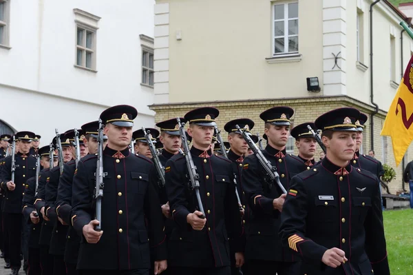 Přísahy litevského vojenské akademie. — Stock fotografie