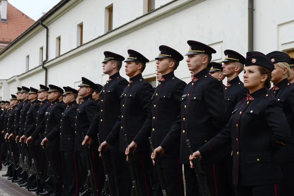 De beëdiging van de Litouwse militaire academie. — Stockfoto
