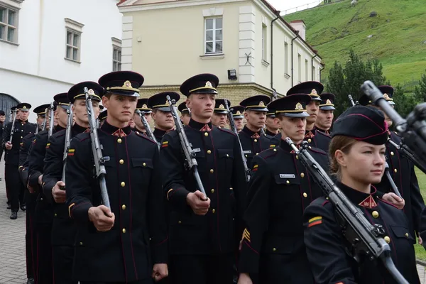 O juramento da Academia Militar Lituana . — Fotografia de Stock