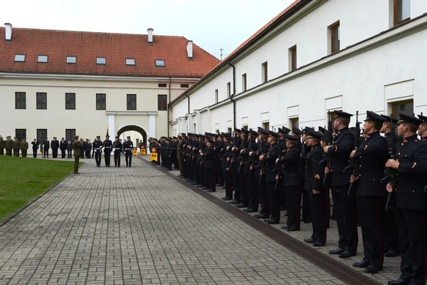 Det litauiske militærakademiets banning . – stockfoto