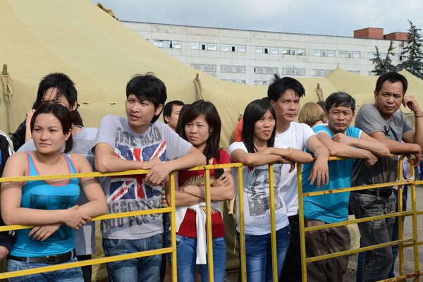 Temporary camp for displaced persons
