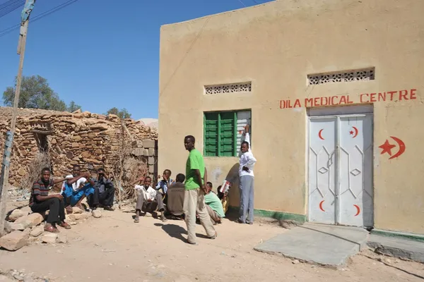 Somali per le strade della città di Borama . — Foto Stock