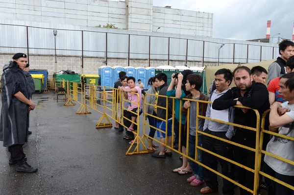 Temporary camp for displaced persons — Stock Photo, Image