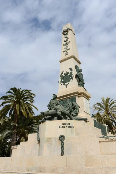 Monument on the square of Heroes de Cavite sailors perished in battles with the Americans in 1898  in Cavite and Sant Iago de Cuba. — Stock Photo, Image