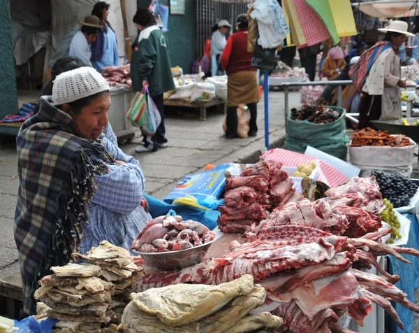 ラパスの路上販売の女性. — ストック写真