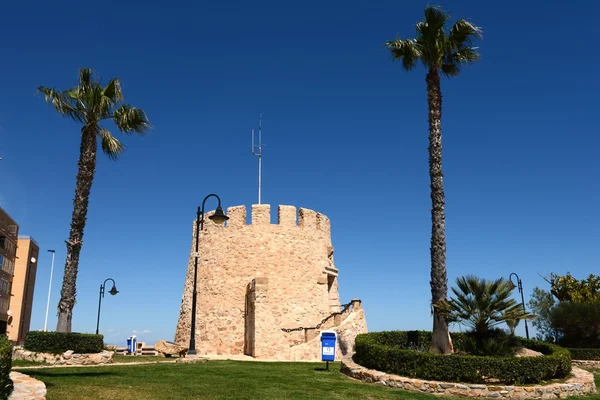 Simbolo della città Torrevieja - la vecchia torre. Spagna — Foto Stock