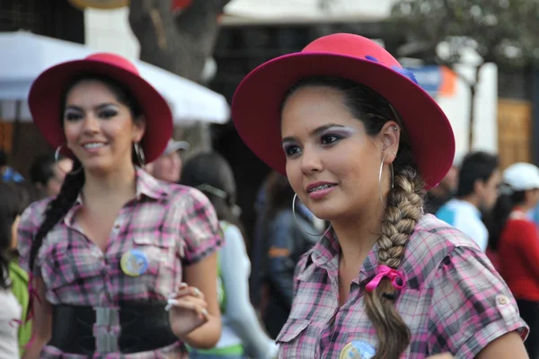 Die Einwohner der Stadt während des Karnevals zu Ehren der Jungfrau von Guadalupe. — Stockfoto