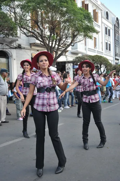 Les habitants de la ville pendant le carnaval en l'honneur de la vierge de Guadalupe . — Photo