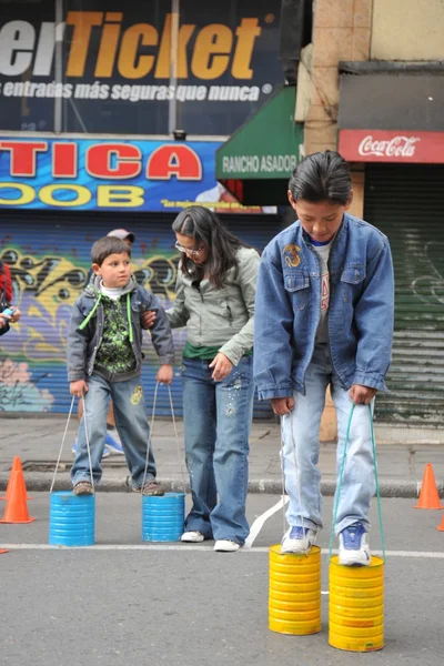 Unidentified children on holiday in the city of La Paz. — Stock Photo, Image