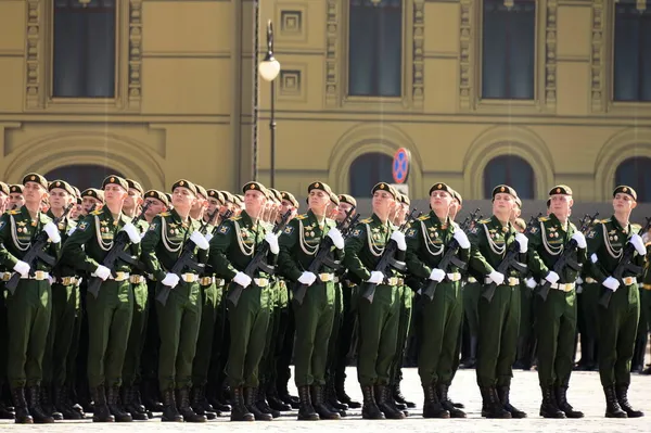 Moskva Rusko Květen 2021 Kadeti Vojenské Kosmické Akademie Pojmenovaní Mozhaiskym — Stock fotografie