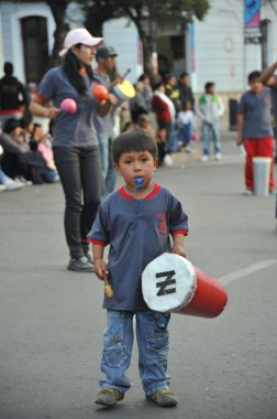 virgin Guadalupe onuruna Karnaval sırasında şehrin sakinleri.