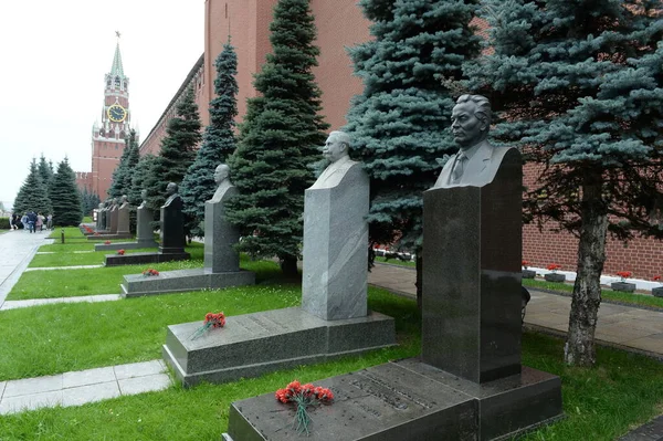 Moscow Russia Augaugust 2021 Memorial Cemetery Moscows Red Square Kremlin — 스톡 사진