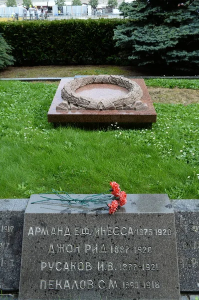 Moskau Russland August 2021 Grabstein Von Persönlichkeiten Des Öffentlichen Lebens — Stockfoto