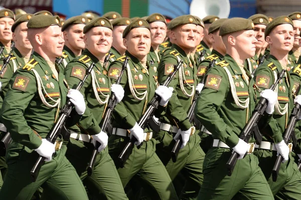Moscú Rusia Mayo 2021 Cadetes Academia Militar Pedro Grande Rvsn — Foto de Stock