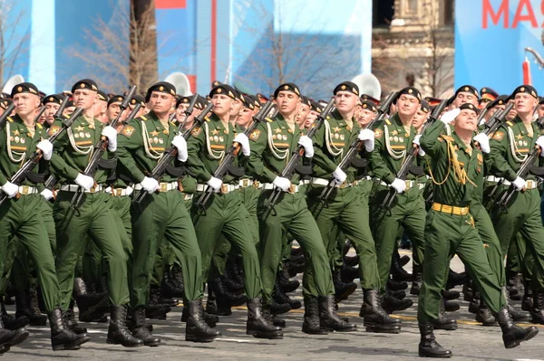 Moscú Rusia Mayo 2021 Servicemen 4Th Guards Tank Kantemirovsky Division —  Fotos de Stock