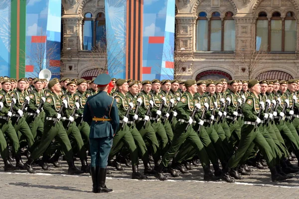 Moscow Rússia Maio 2021 Servidores 45A Brigada Engenharia Guardas Berlim — Fotografia de Stock