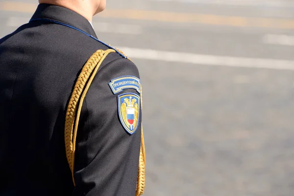 Moscow Ryssland Maj 2021 Soldat Presidentregementet Generalrepetitionen Militärparaden Röda Torget — Stockfoto