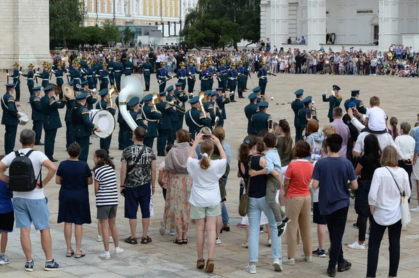 Mosca Russa Agosto 2021 Cerimonia Del Divorzio Delle Guardie Cavallo — Foto Stock