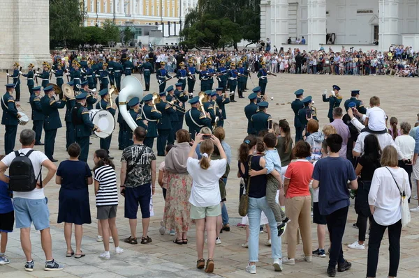 Moscow Rusya Ağustos 2021 Moskova Kremlin Katedral Meydanı Nda Başkanlık — Stok fotoğraf