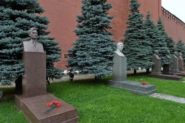 Moscow Rússia Agosto 2021 Cemitério Memorial Praça Vermelha Moscou Perto — Fotografia de Stock