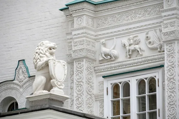 Moscow Rússia Agosto 2021 Decorações Arquitetônicas Câmara Facetada Kremlin Moscou — Fotografia de Stock