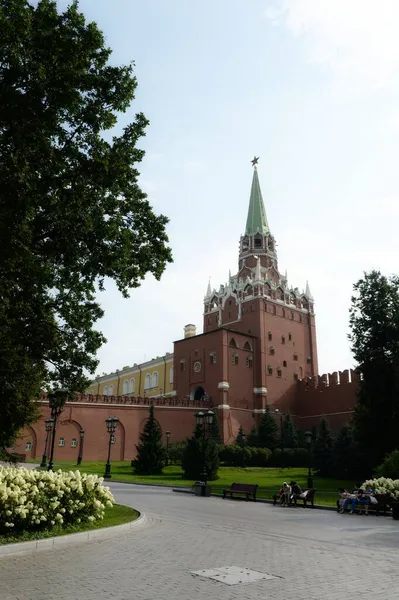 Moskau Russland August 2021 Dreifaltigkeitsturm Moskauer Kreml — Stockfoto