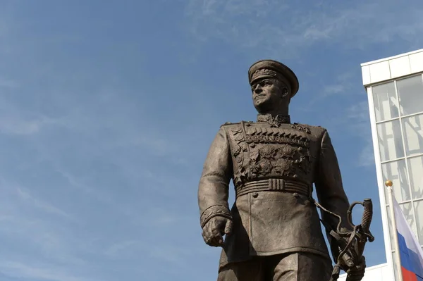 ロシア モスクワ地方クビンカ 2021年5月13日 文化とレクリエーションの軍事愛国公園のジョージ チュコフ元帥への記念碑 愛国者 — ストック写真