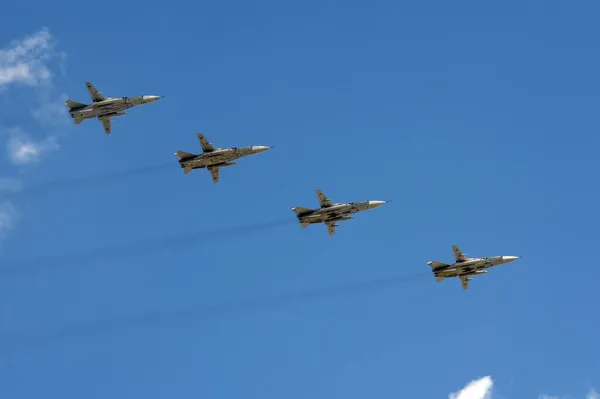 Moscow Russia May 2021 Victory Air Parade Nin Kıyafet Provası — Stok fotoğraf