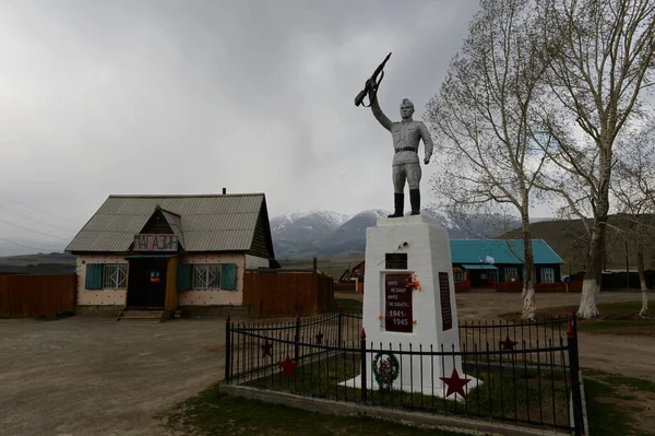 Kurai República Altai Rusia Mayo 2021 Monumento Los Soldados Gran — Foto de Stock