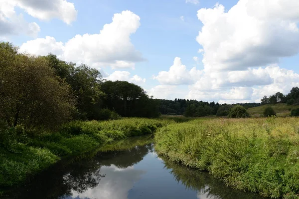 Radonezh Région Moscou Russie Août 2021 Page Rivière Dans Village — Photo