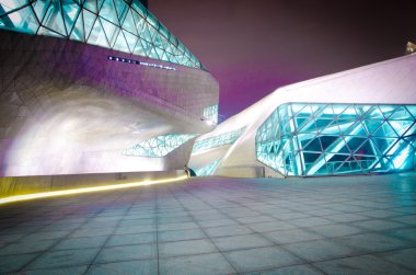 Guangzhou city gece manzarası