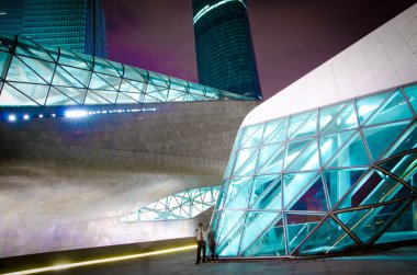Guangzhou city gece manzarası