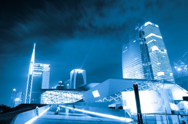 Guangzhou city gece manzarası