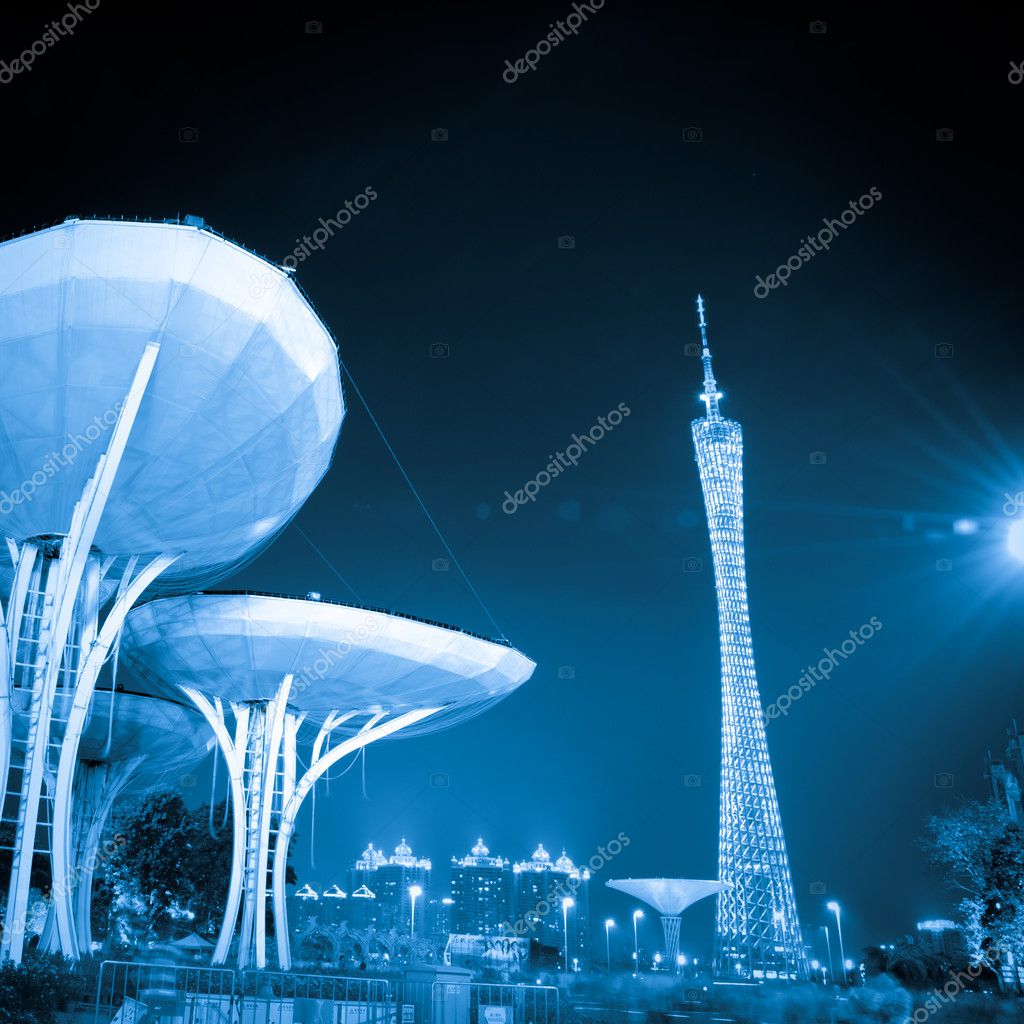 Guangzhou New TV Tower the Highest TV Tower In The World Stock guangzhou-new-tv-tower-the-highest-tv-tower-in-the-world-stock