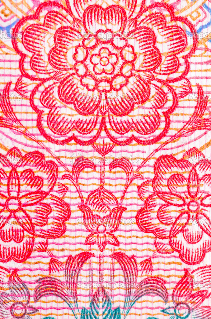 chinese money rmb background flower macro texture