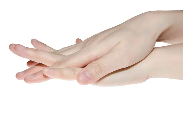 Professional medical hand washing gesture — Stock Photo, Image