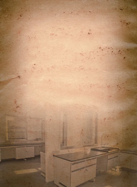 आधुनिक विज्ञान प्रयोगशाळा जुन्या ग्रांज कागद पोत — स्टॉक फोटो, इमेज