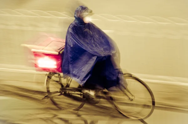 City cyclists on road — Stock Photo, Image