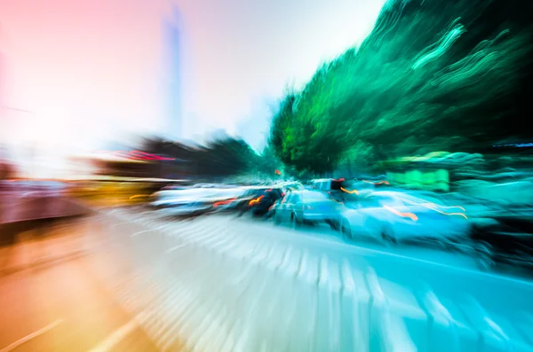 Busy big city street — Stock Photo, Image