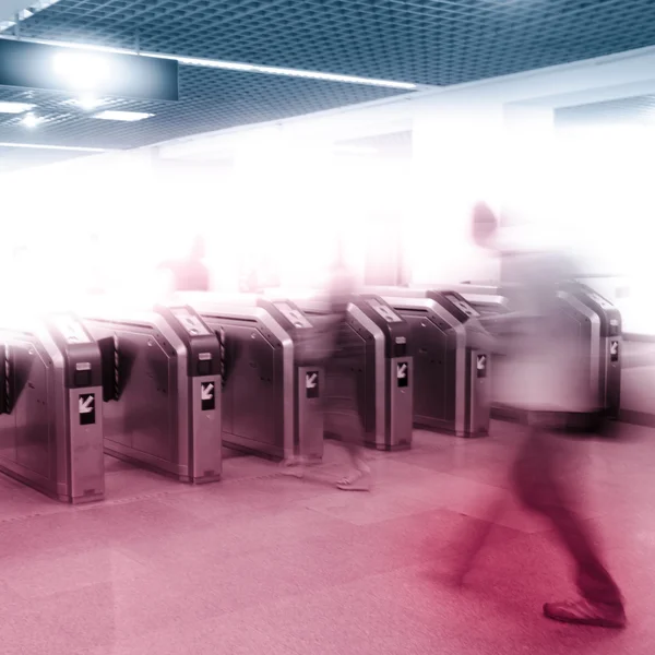 Enter subway station — Stock Photo, Image