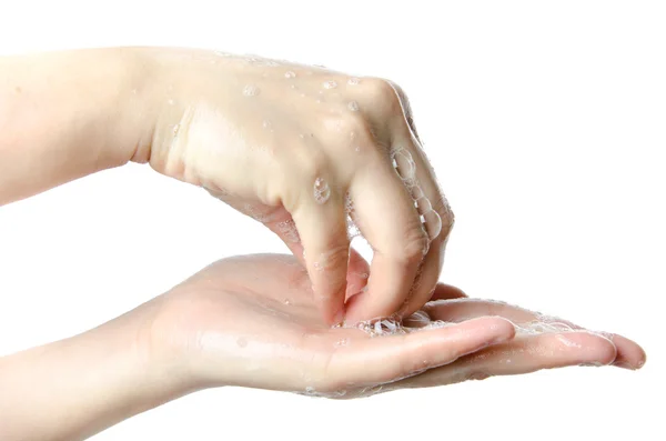 Lavagem médica mão gesto série — Fotografia de Stock