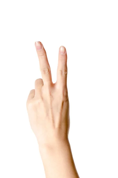 Hand with number two — Stock Photo, Image
